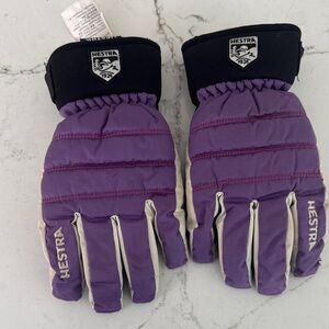 Hestra Ferox Primaloft CZone Black and Purple Gloves